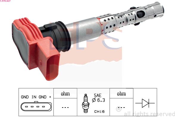 EPS 1.970.427 - Bobina d'accensione www.autoricambi360.it