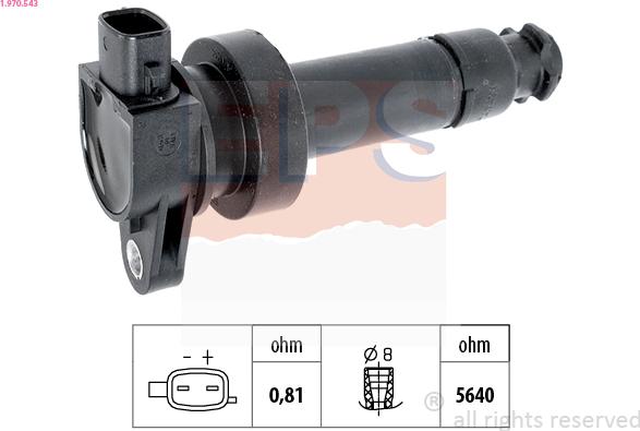 EPS 1.970.543 - Bobina d'accensione www.autoricambi360.it