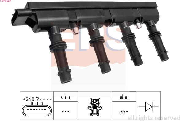 EPS 1.970.547 - Bobina d'accensione www.autoricambi360.it