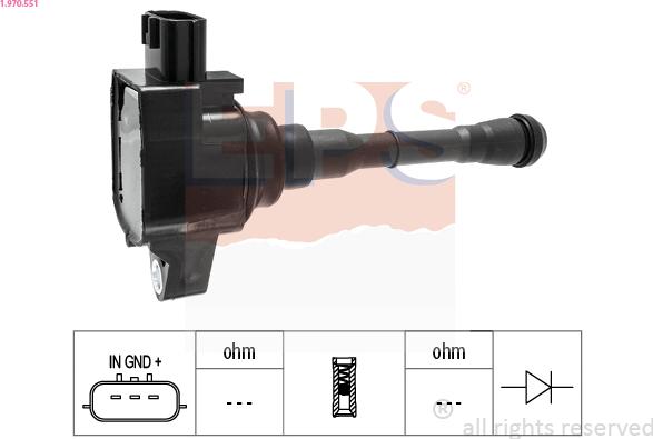 EPS 1.970.551 - Bobina d'accensione www.autoricambi360.it