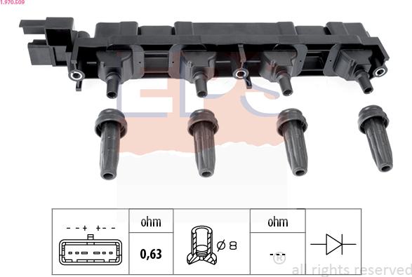 EPS 1.970.509 - Bobina d'accensione www.autoricambi360.it