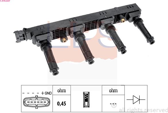 EPS 1.970.507 - Bobina d'accensione www.autoricambi360.it