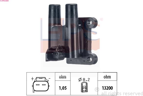 EPS 1.970.584 - Bobina d'accensione www.autoricambi360.it