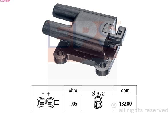 EPS 1.970.587 - Bobina d'accensione www.autoricambi360.it