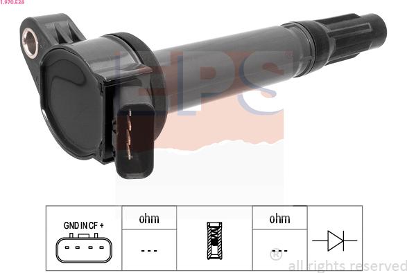 EPS 1.970.538 - Bobina d'accensione www.autoricambi360.it