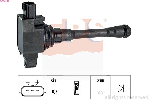 EPS 1.970.643 - Bobina d'accensione www.autoricambi360.it