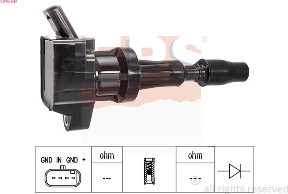 EPS 1.970.647 - Bobina d'accensione www.autoricambi360.it
