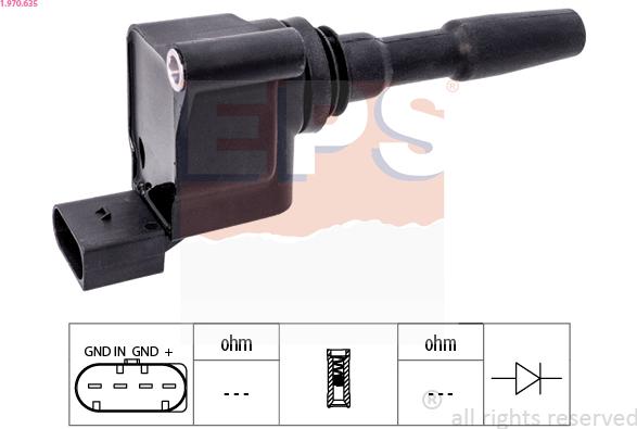 EPS 1.970.635 - Bobina d'accensione www.autoricambi360.it
