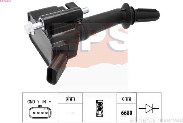 EPS 1.970.631 - Bobina d'accensione www.autoricambi360.it
