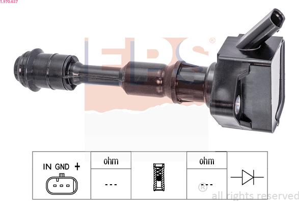 EPS 1.970.637 - Bobina d'accensione www.autoricambi360.it