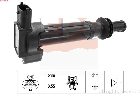 EPS 1.970.620 - Bobina d'accensione www.autoricambi360.it