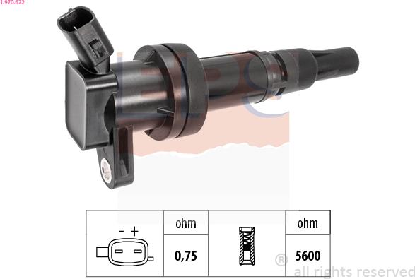 EPS 1.970.622 - Bobina d'accensione www.autoricambi360.it