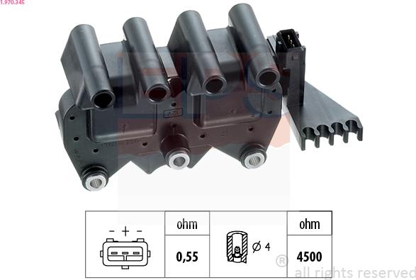 EPS 1.970.345 - Bobina d'accensione www.autoricambi360.it