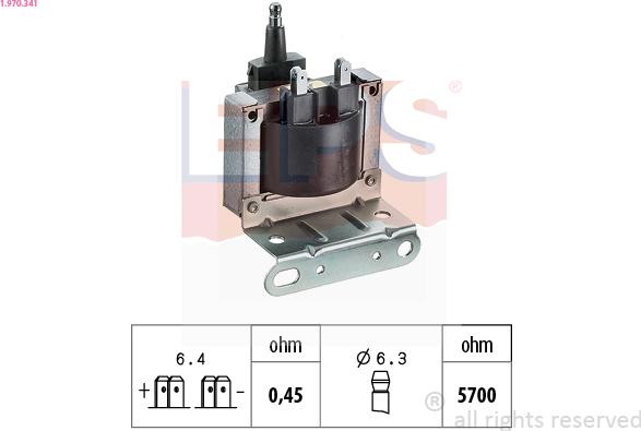 EPS 1.970.341 - Bobina d'accensione www.autoricambi360.it