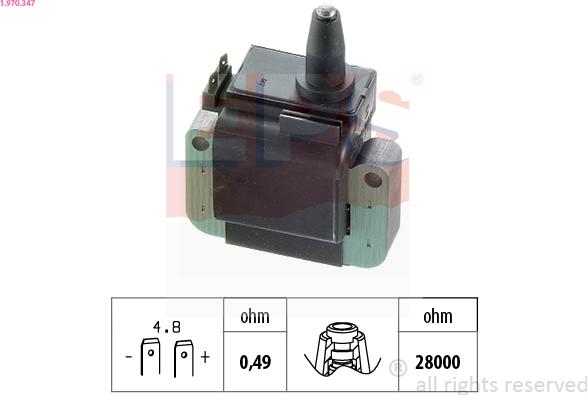 EPS 1.970.347 - Bobina d'accensione www.autoricambi360.it