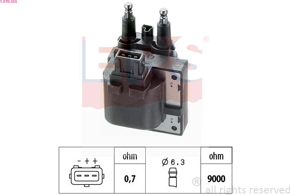 EPS 1.970.355 - Bobina d'accensione www.autoricambi360.it