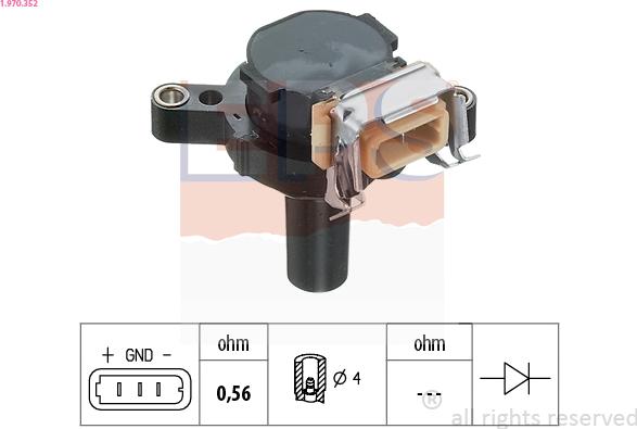 EPS 1.970.352 - Bobina d'accensione www.autoricambi360.it