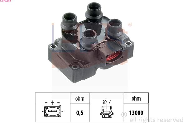 EPS 1.970.312 - Bobina d'accensione www.autoricambi360.it