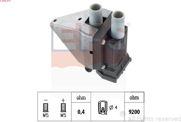 EPS 1.970.317 - Bobina d'accensione www.autoricambi360.it