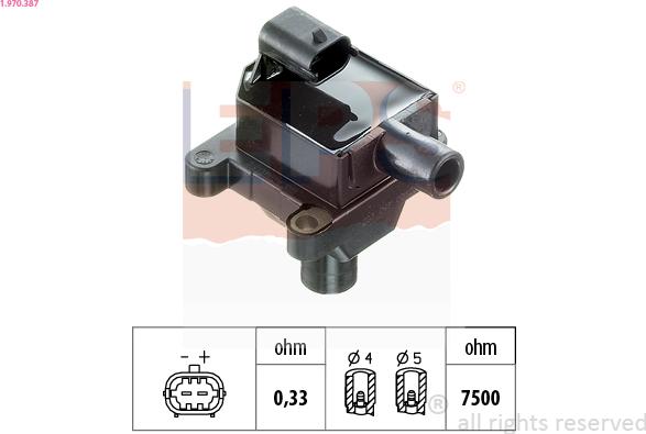 EPS 1.970.387 - Bobina d'accensione www.autoricambi360.it
