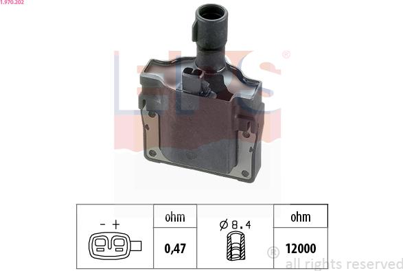 EPS 1.970.202 - Bobina d'accensione www.autoricambi360.it