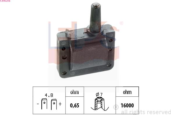 EPS 1.970.216 - Bobina d'accensione www.autoricambi360.it