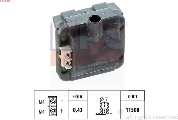 EPS 1.970.213 - Bobina d'accensione www.autoricambi360.it