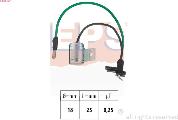 EPS 1.130.127 - Condensatore, Impianto d'accensione www.autoricambi360.it
