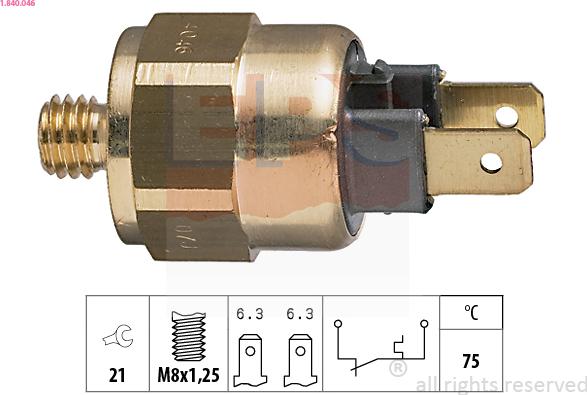 EPS 1.840.046 - Sensore, Temperatura refrigerante www.autoricambi360.it