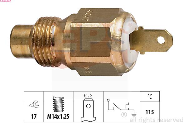 EPS 1.840.047 - Sensore, Temperatura refrigerante www.autoricambi360.it