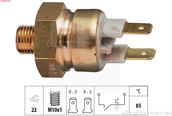 EPS 1.840.056 - Sensore, Temperatura refrigerante www.autoricambi360.it