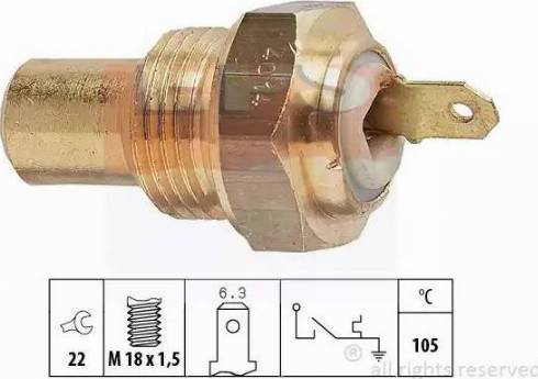 EPS 1.840.014 - Sensore, Temperatura refrigerante www.autoricambi360.it
