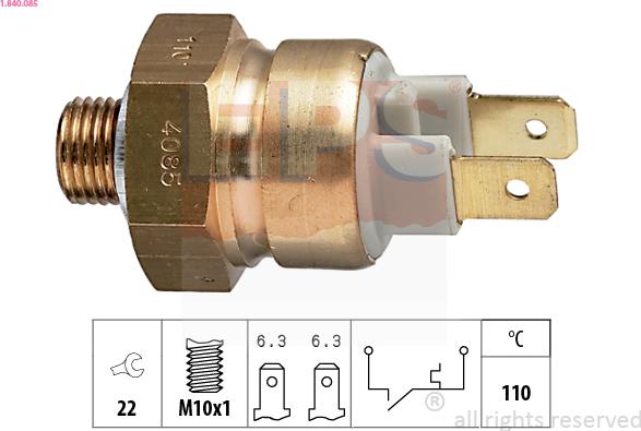 EPS 1.840.085 - Sensore, Temperatura refrigerante www.autoricambi360.it