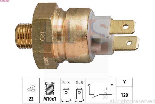 EPS 1.840.080 - Sensore, Temperatura refrigerante www.autoricambi360.it