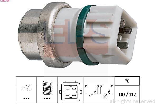 EPS 1.840.104 - Sensore, Temperatura refrigerante www.autoricambi360.it