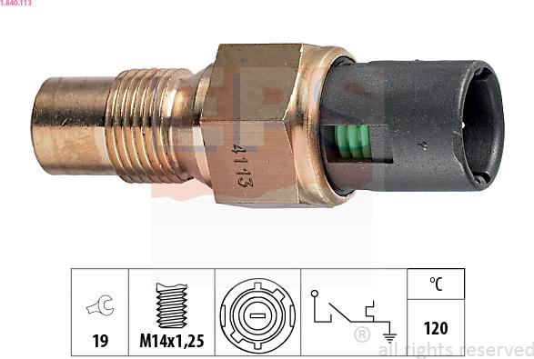 EPS 1.840.113 - Sensore, Temperatura refrigerante www.autoricambi360.it