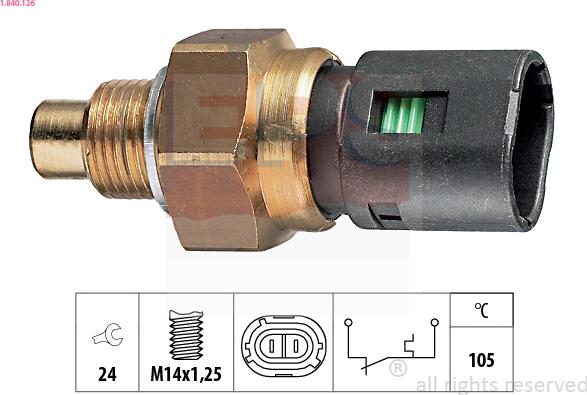 EPS 1.840.126 - Sensore, Temperatura refrigerante www.autoricambi360.it