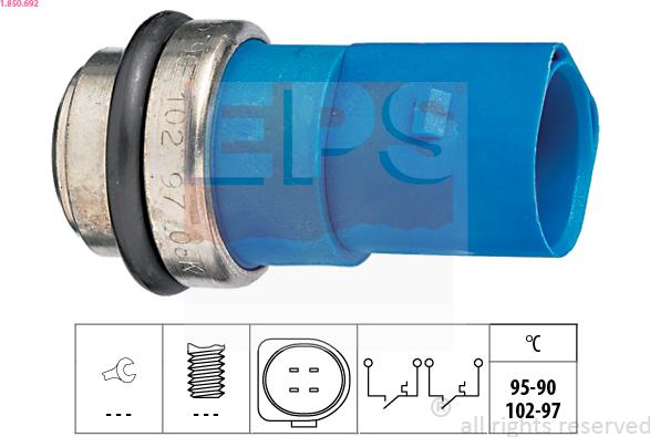 EPS 1.850.692 - Termocontatto, Ventola radiatore www.autoricambi360.it