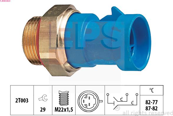 EPS 1.850.653 - Termocontatto, Ventola radiatore www.autoricambi360.it
