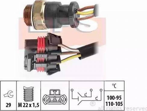 EPS 1.850.615 - Termocontatto, Ventola radiatore www.autoricambi360.it
