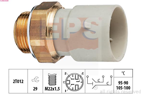 EPS 1.850.639 - Termocontatto, Ventola radiatore www.autoricambi360.it