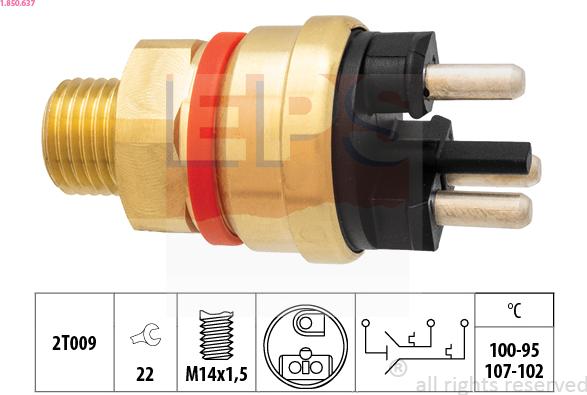 EPS 1.850.637 - Termocontatto, Ventola radiatore www.autoricambi360.it