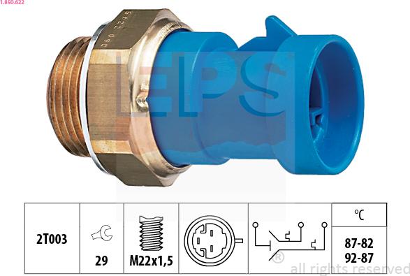 EPS 1.850.622 - Termocontatto, Ventola radiatore www.autoricambi360.it