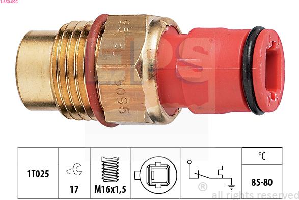 EPS 1.850.095 - Termocontatto, Ventola radiatore www.autoricambi360.it