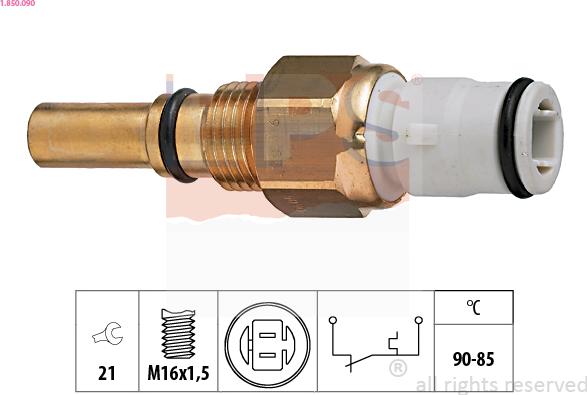EPS 1.850.090 - Termocontatto, Ventola radiatore www.autoricambi360.it