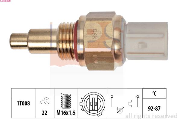 EPS 1.850.050 - Termocontatto, Ventola radiatore www.autoricambi360.it