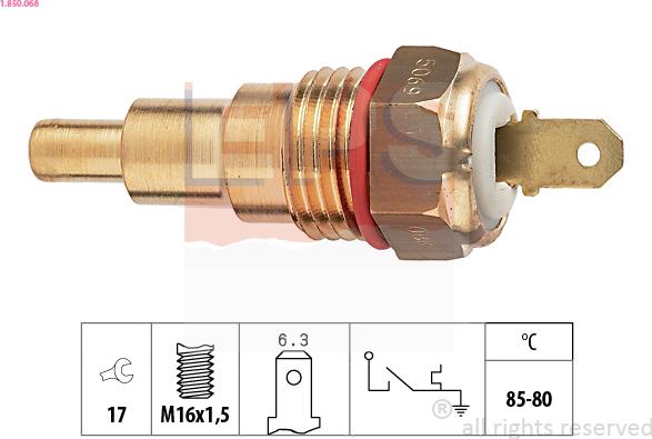 EPS 1.850.068 - Termocontatto, Ventola radiatore www.autoricambi360.it