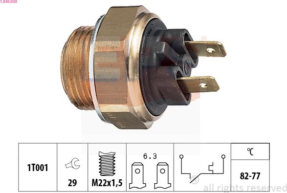 EPS 1.850.030 - Termocontatto, Ventola radiatore www.autoricambi360.it