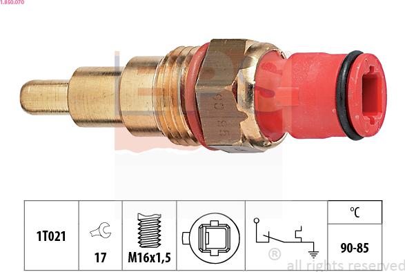 EPS 1.850.070 - Termocontatto, Ventola radiatore www.autoricambi360.it