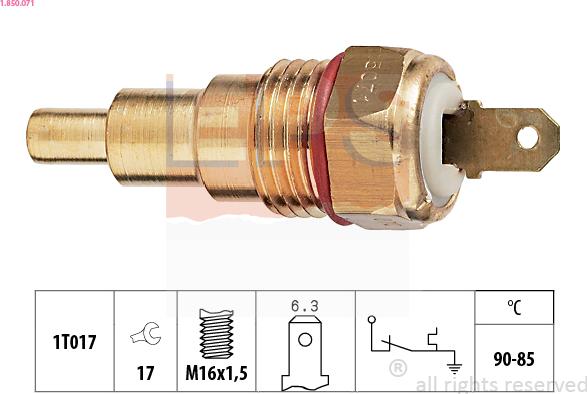 EPS 1.850.071 - Termocontatto, Ventola radiatore www.autoricambi360.it